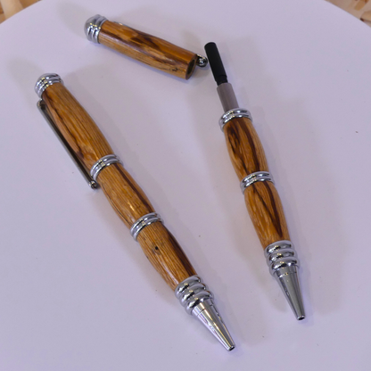 Stylos à billes avec habillage en bois de serpent (6-02-18-8)